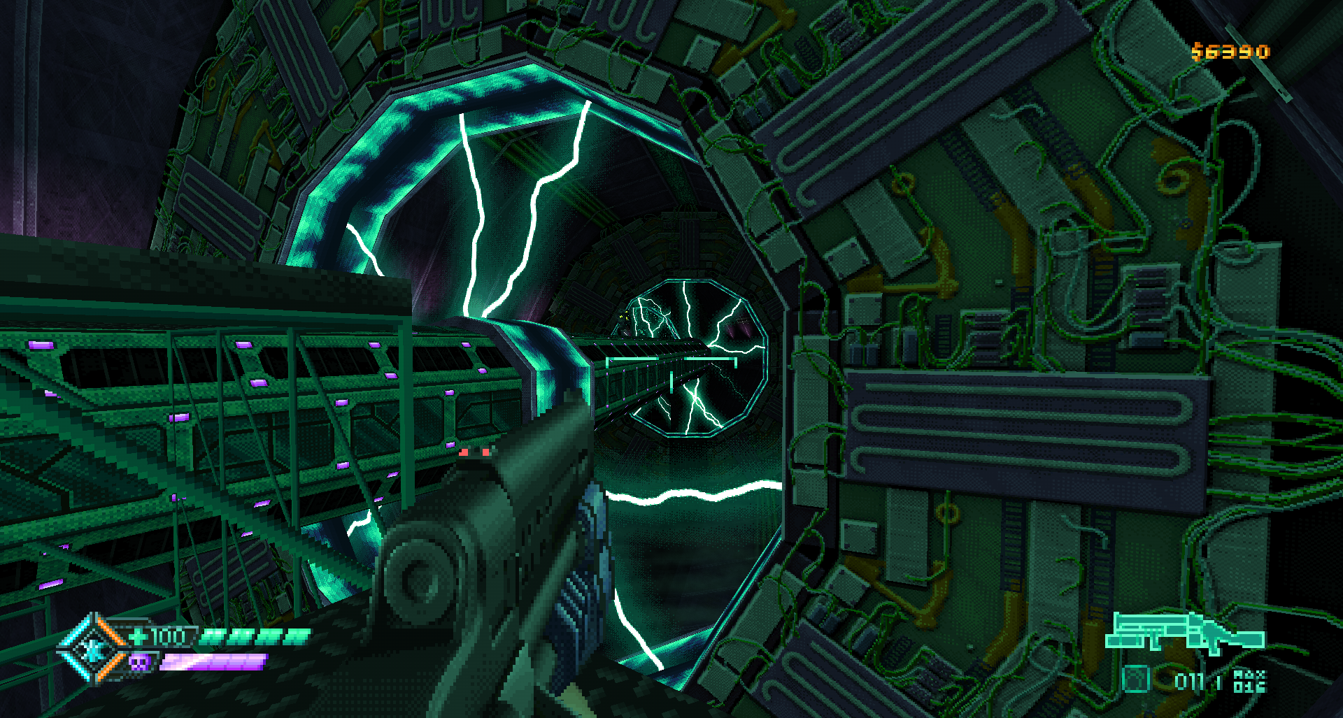 An arena from the Antimatter Generation wing of the Metacorp Citadel.